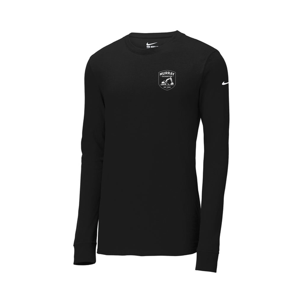 Murray Excavation - Nike Dri-FIT Cotton/Poly Long Sleeve Tee - Left Chest Logo