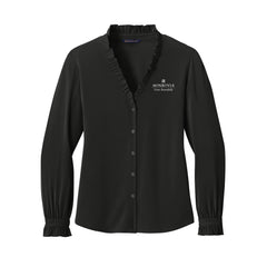 Monrovia - Brooks Brothers® Women’s Long Sleeve Ruffle Collar Blouse