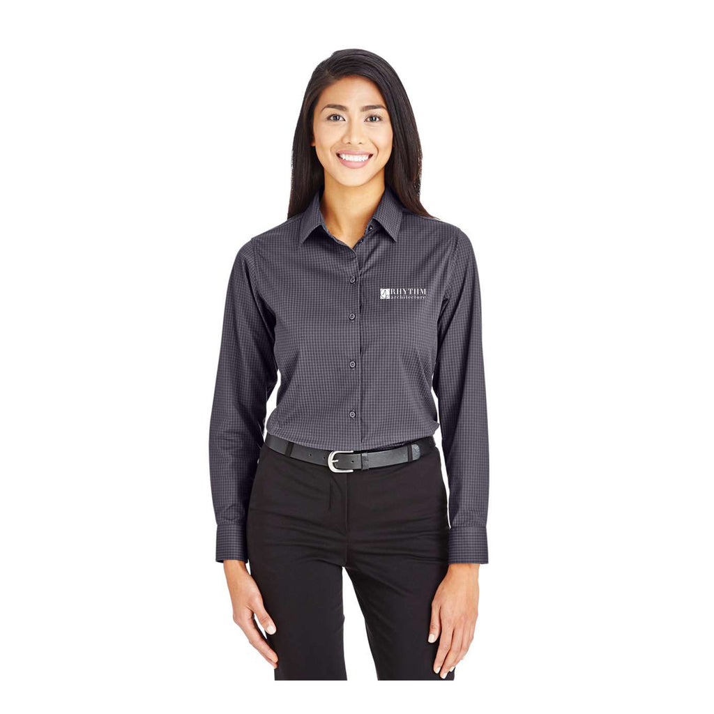 Rhythm Architecture - Devon & Jones - Women's CrownLux Performance® Tonal Mini Check Woven Dress Shirt
