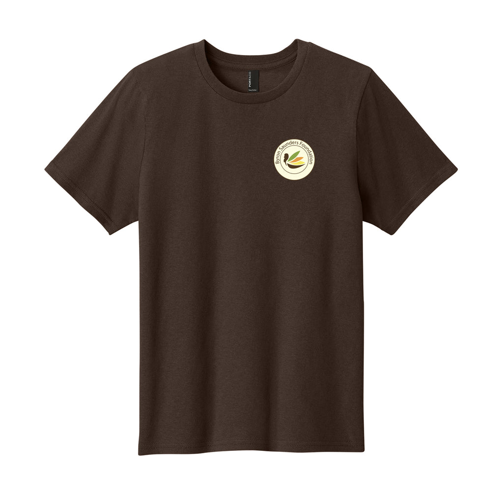 Byron Saunders Foundation - Port & Co™ Youth Easy Cotton Tee - FRONT & BACK LOGO