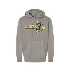 Power 3 - Independent Trading Co. - Midweight Pigment-Dyed Hooded Sweatshirt