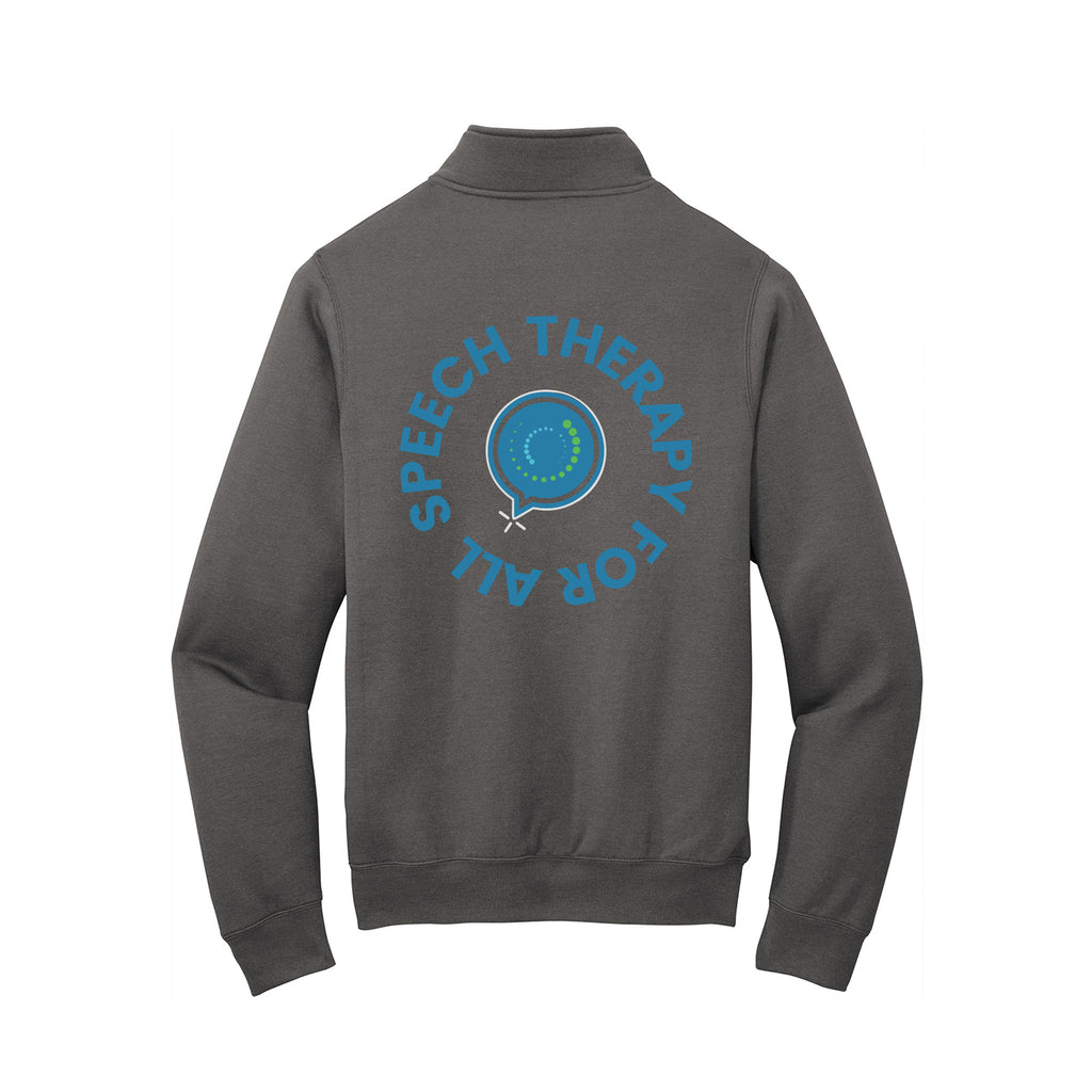 Speech Therapy For All - Port & Company ® Core Fleece 1/4-Zip Pullover Sweatshirt With Backs