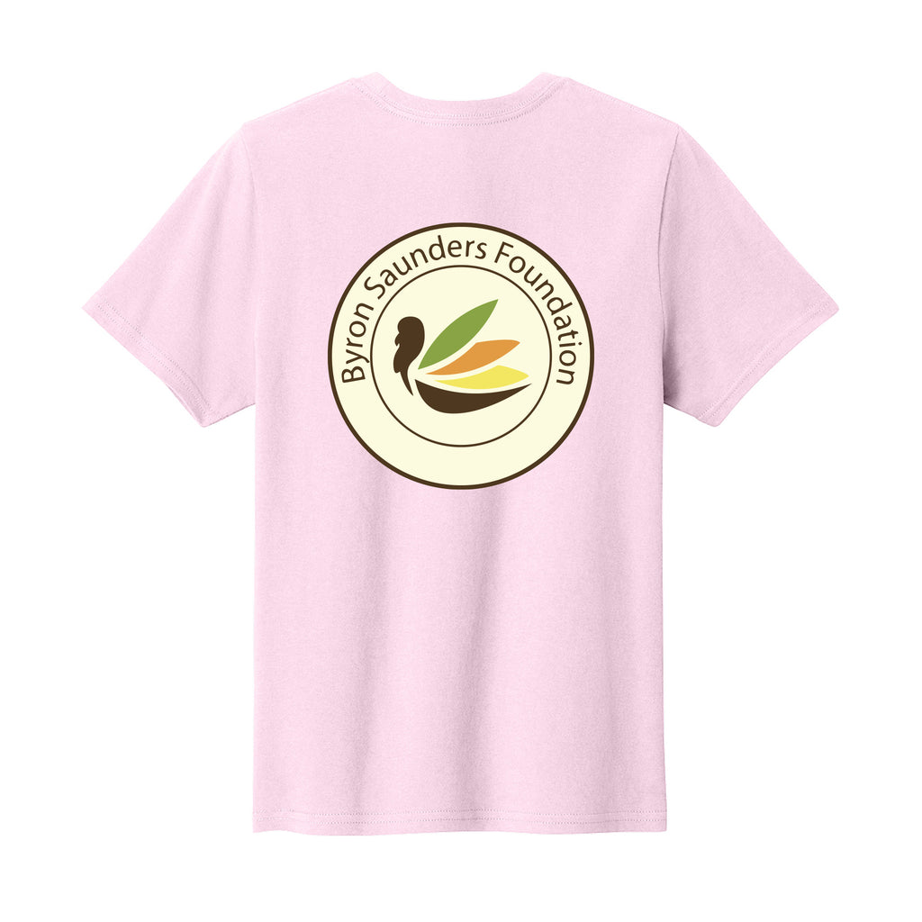 Byron Saunders Foundation - Port & Co™ Youth Easy Cotton Tee - FRONT & BACK LOGO