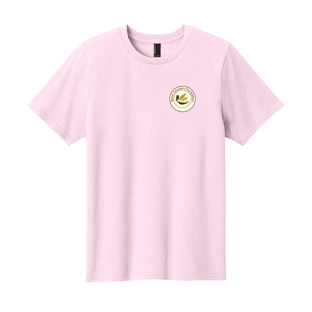 Byron Saunders Foundation - Port & Co™ Youth Easy Cotton Tee - FRONT & BACK LOGO