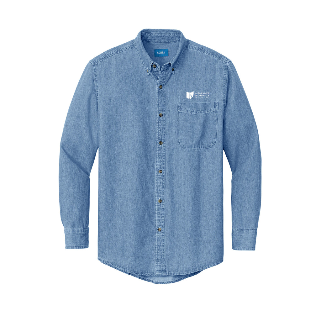 Insurance Agency of Ohio - Port & Company® - Long Sleeve Value Denim Shirt