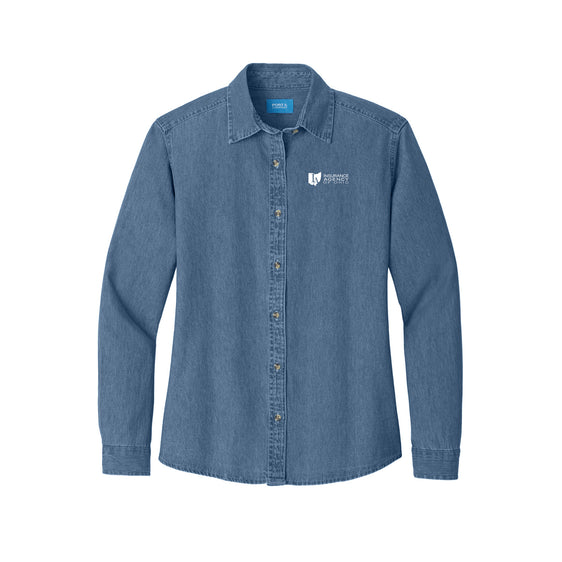 Insurance Agency of Ohio - Port & Company® Women's Long Sleeve Value Denim Shirt