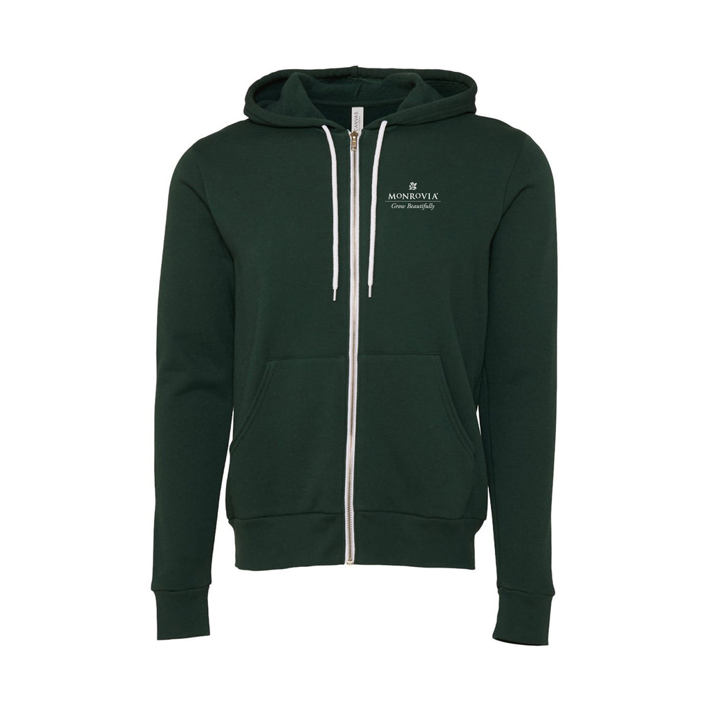 Monrovia - Unisex Sponge Fleece Full-Zip Hoodie Sweatshirt