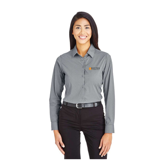 Rhythm Architecture - Devon & Jones - Women's CrownLux Performance® Tonal Mini Check Woven Dress Shirt