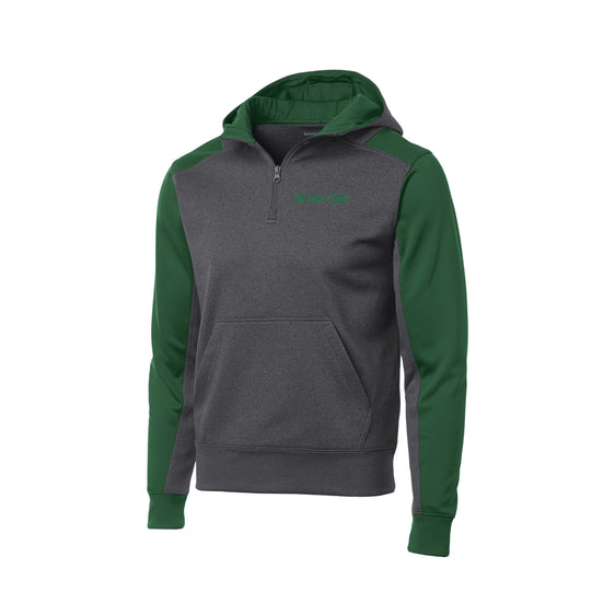 Green Cell - Sport-Tek® Tech Fleece Colorblock 1/4-Zip Hooded Sweatshirt