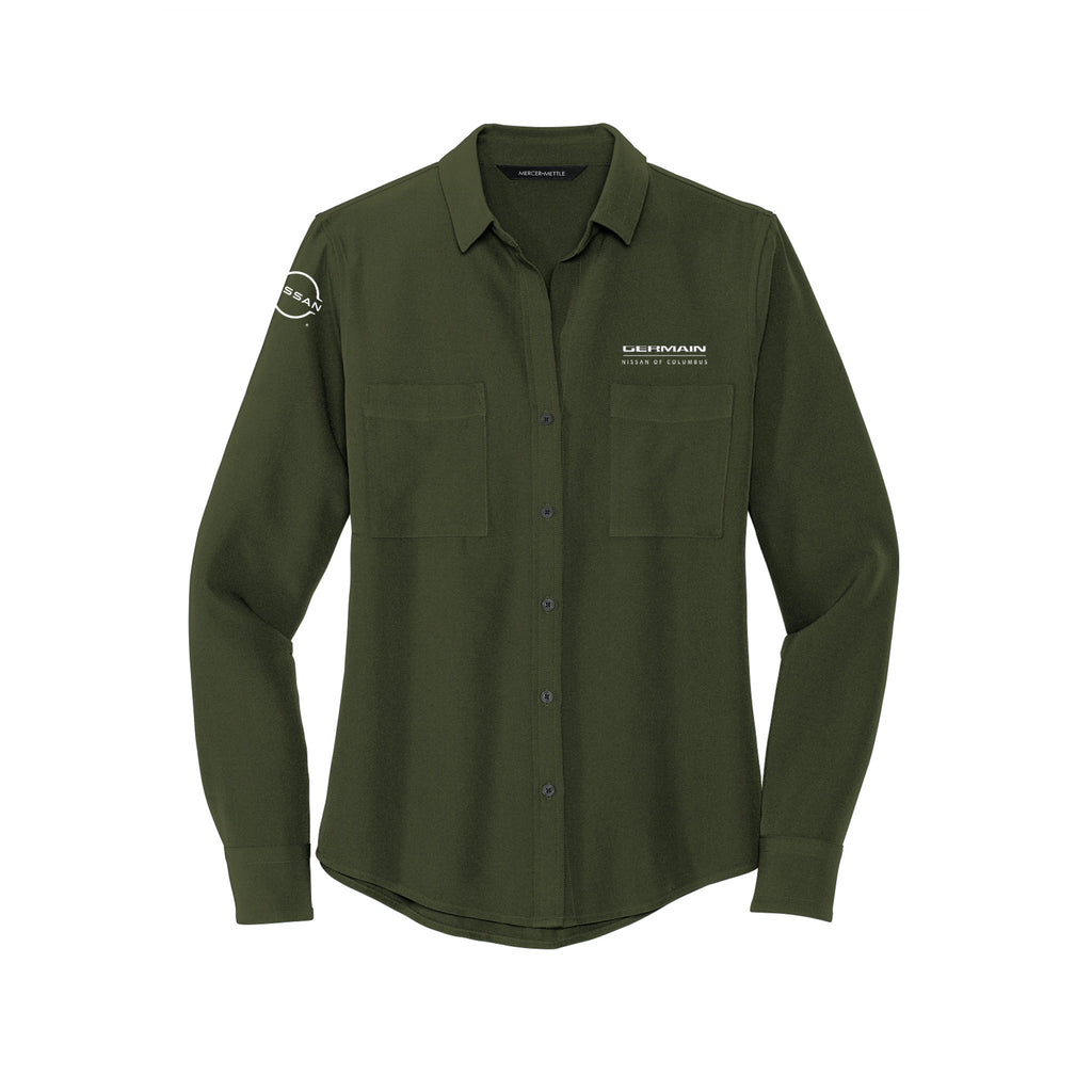 Germain Nissan Columbus - Mercer+Mettle® Women's Stretch Crepe Long Sleeve Camp Blouse