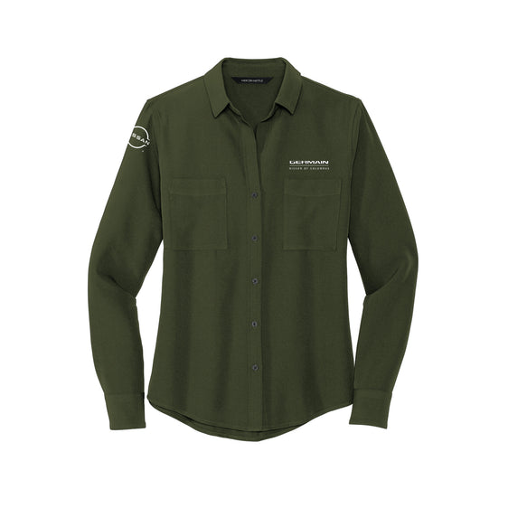 Germain Nissan Columbus - Mercer+Mettle® Women's Stretch Crepe Long Sleeve Camp Blouse