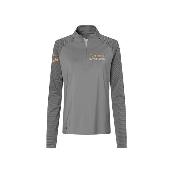 Germain Buying Center - Adidas - Women's Stripe Block Quarter-Zip Pullover