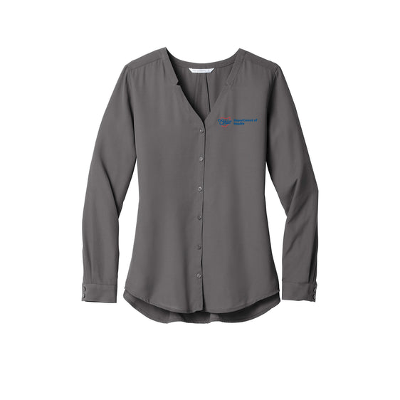 Ohio Department of Health - Ladies Long Sleeve Button-Front Blouse