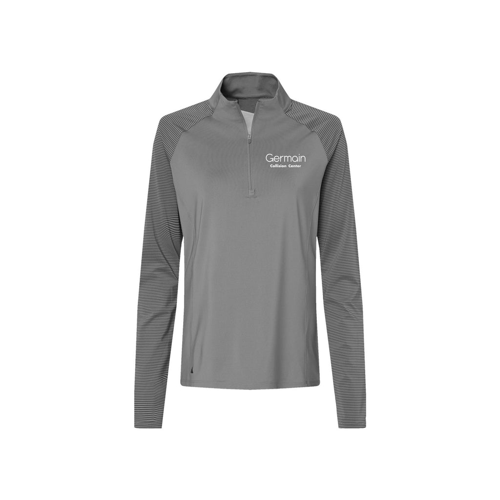 Germain Collision Center - Adidas - Women's Stripe Block Quarter-Zip Pullover