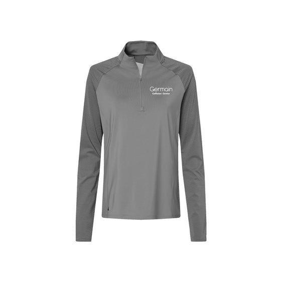 Germain Collision Center - Adidas - Women's Stripe Block Quarter-Zip Pullover