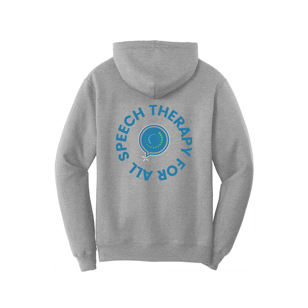 Speech Therapy For All - Port & Company® Core Fleece Pullover Hooded Sweatshirt With Backs