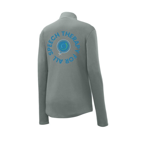 Speech Therapy For All - Sport-Tek® Women's PosiCharge® Competitor™ 1/4-Zip Pullover With Backs