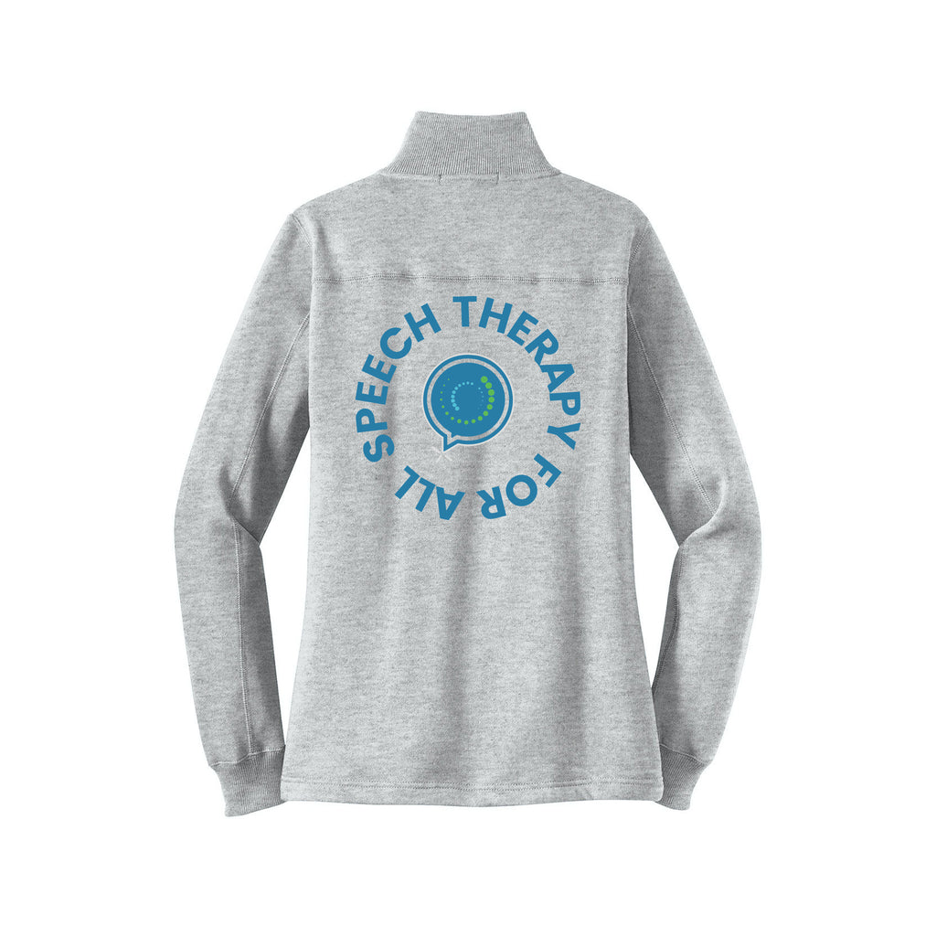 Speech Therapy For All - Sport-Tek® Women's 1/4-Zip Sweatshirt With Backs