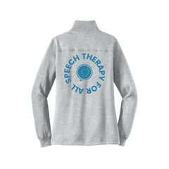 Speech Therapy For All - Sport-Tek® Women's 1/4-Zip Sweatshirt With Backs