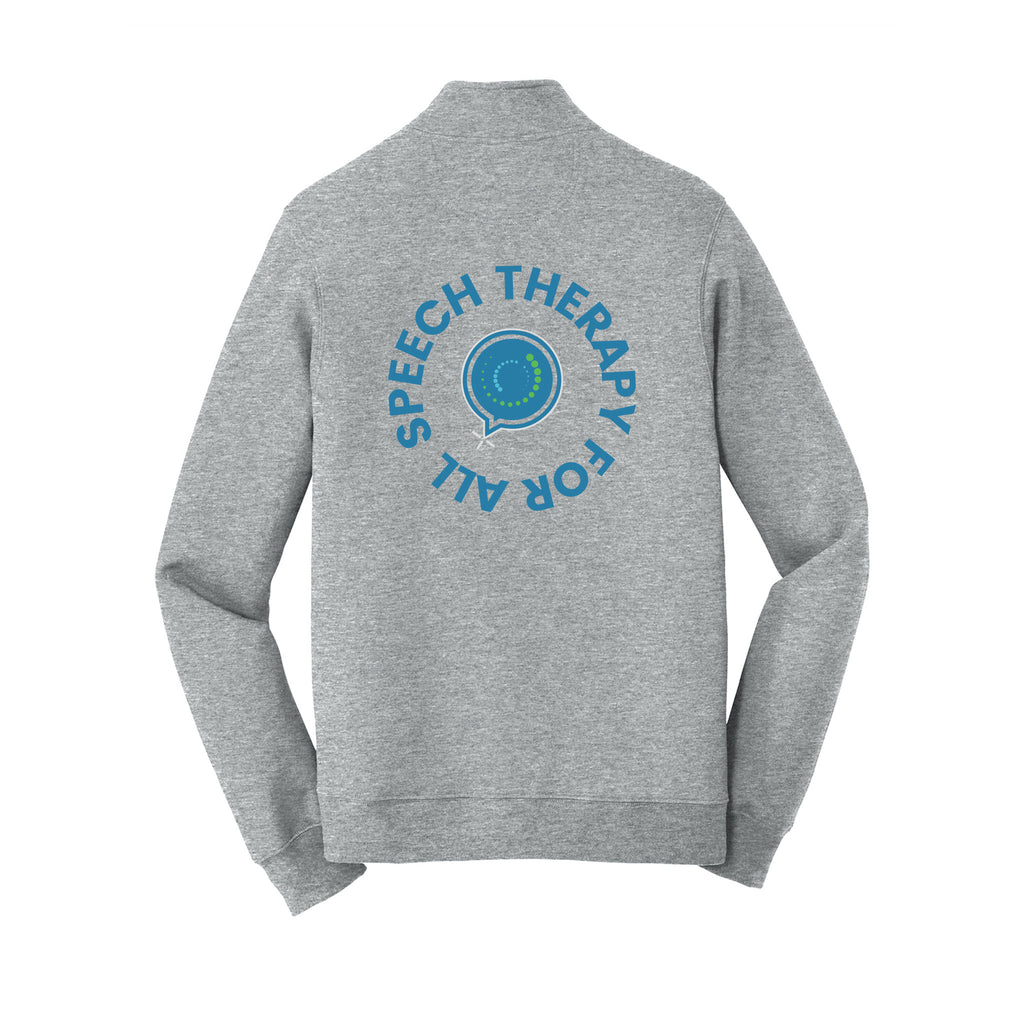 Speech Therapy For All - Port & Company® Fan Favorite™ Fleece 1/4-Zip Pullover Sweatshirt With Backs