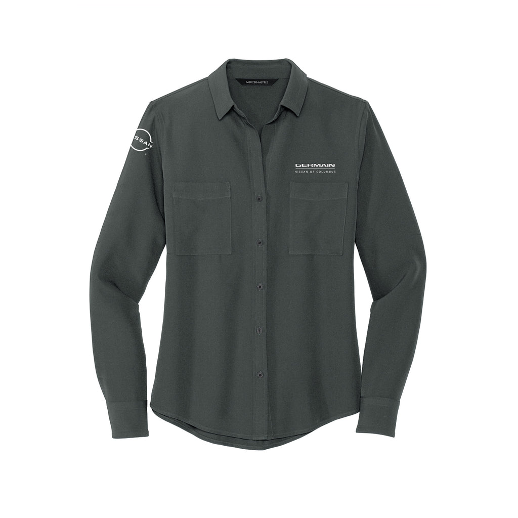 Germain Nissan Columbus - Mercer+Mettle® Women's Stretch Crepe Long Sleeve Camp Blouse