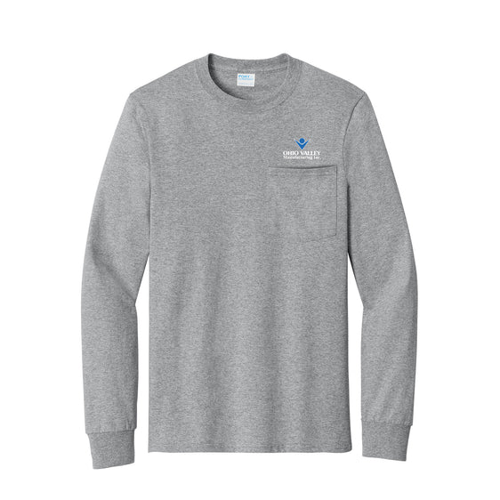 Ohio valley Manufacturing - Port & Company® Long Sleeve Essential Pocket Tee