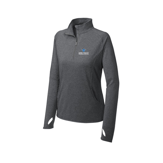 Ohio Valley Manufacturing - Sport-Tek® Ladies Sport-Wick® Stretch 1/4-Zip Pullover