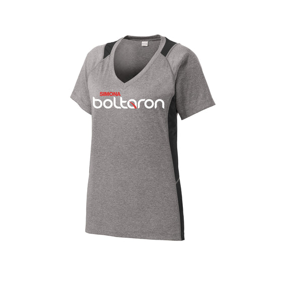 Boltaron - Sport-Tek® Ladies Heather Colorblock Contender™ V-Neck Tee