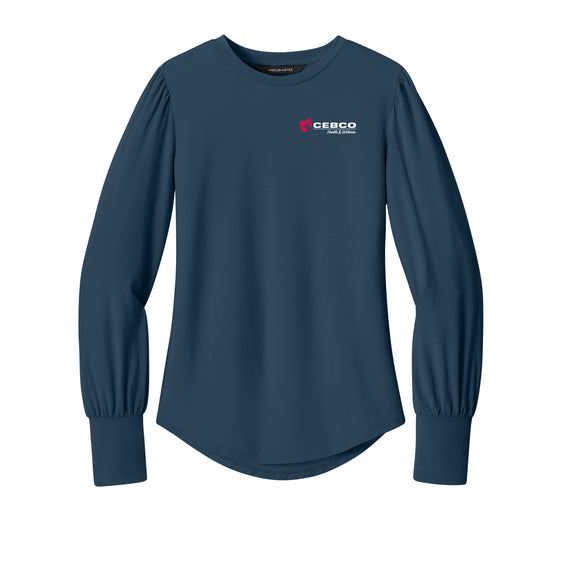 CEBCO - Mercer+Mettle® Women’s Stretch Jersey Long Sleeve Blouson Top