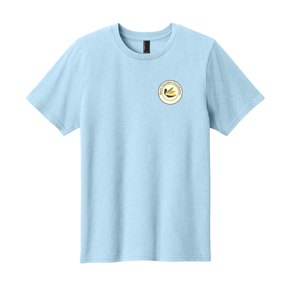 Byron Saunders Foundation - Port & Co™ Youth Easy Cotton Tee - FRONT & BACK LOGO