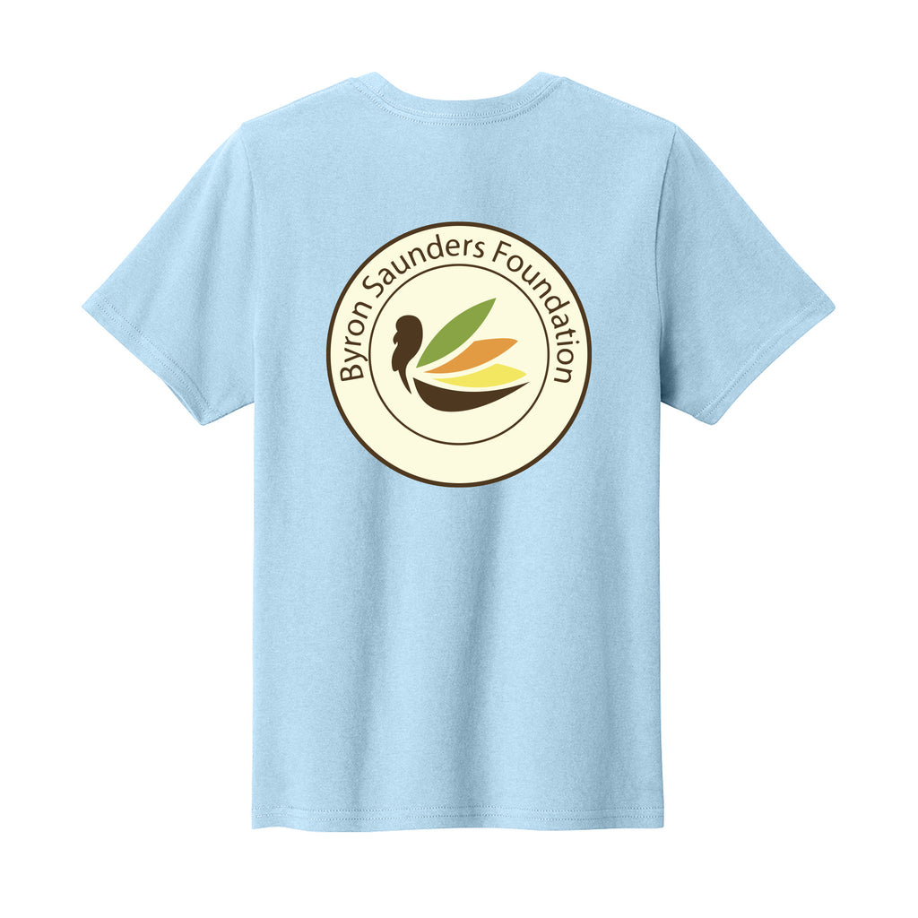 Byron Saunders Foundation - Port & Co™ Youth Easy Cotton Tee - FRONT & BACK LOGO
