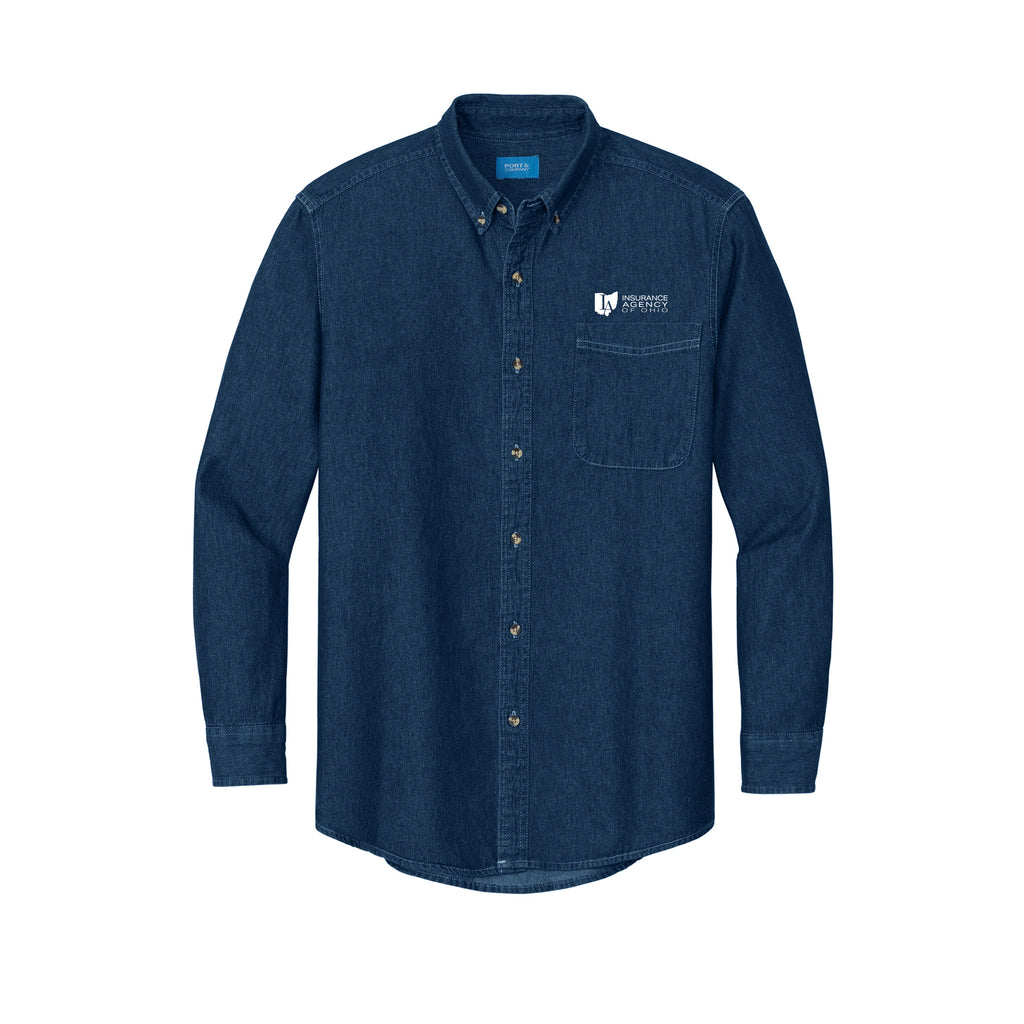 Insurance Agency of Ohio - Port & Company® - Long Sleeve Value Denim Shirt