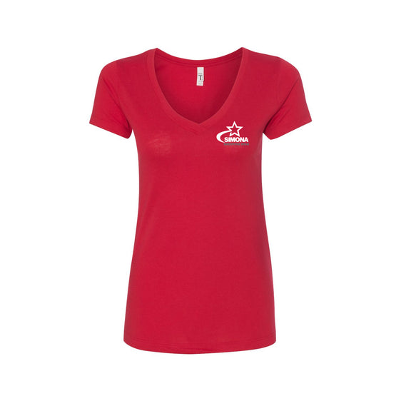 SIMONA Stars - Next Level - Women's Ideal V-Neck T-Shirt