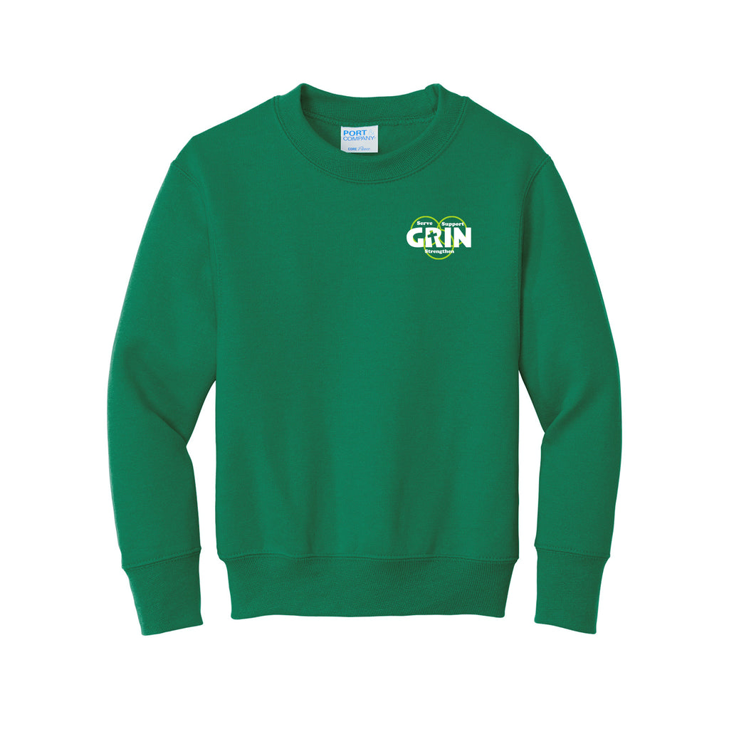 GRIN - Port & Company® Youth Core Fleece Crewneck Sweatshirt