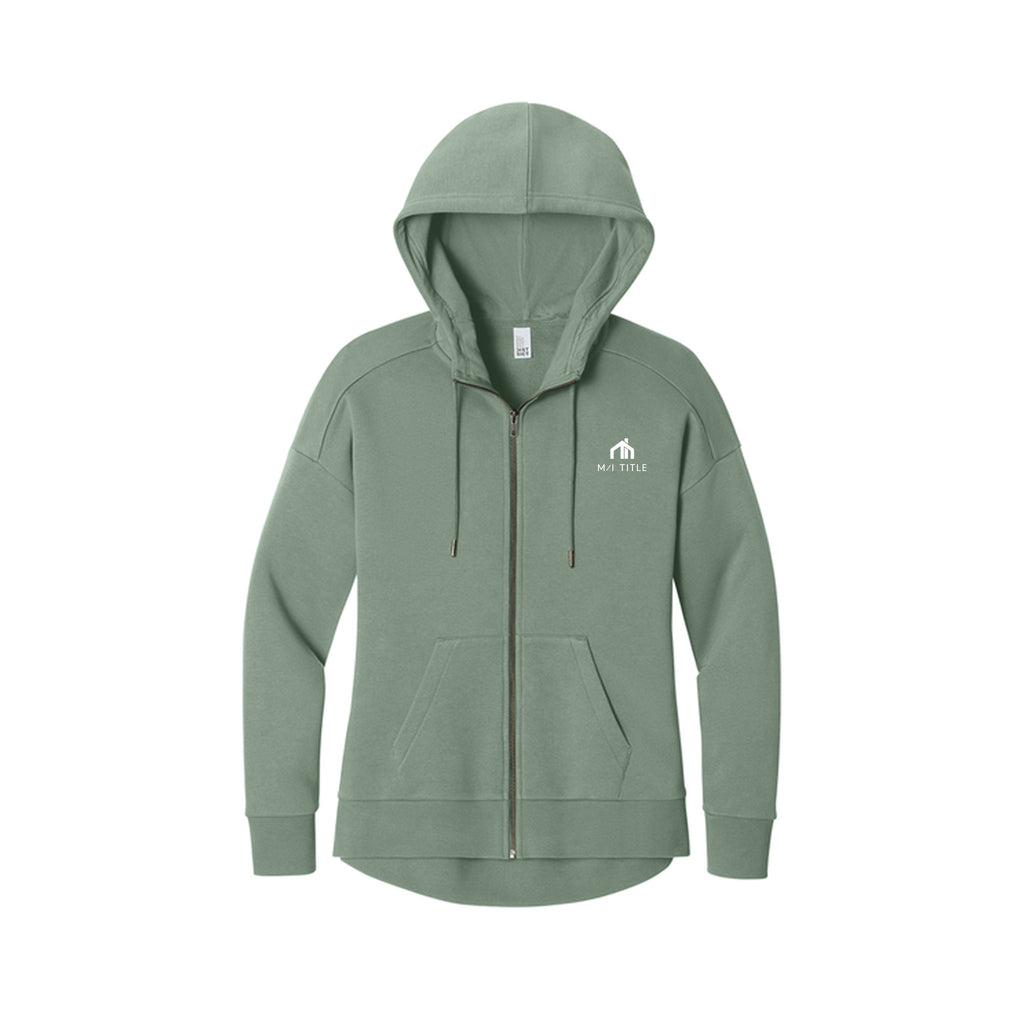 M/I Title - District® Women’s Perfect Weight® Fleece Drop Shoulder Full-Zip Hoodie