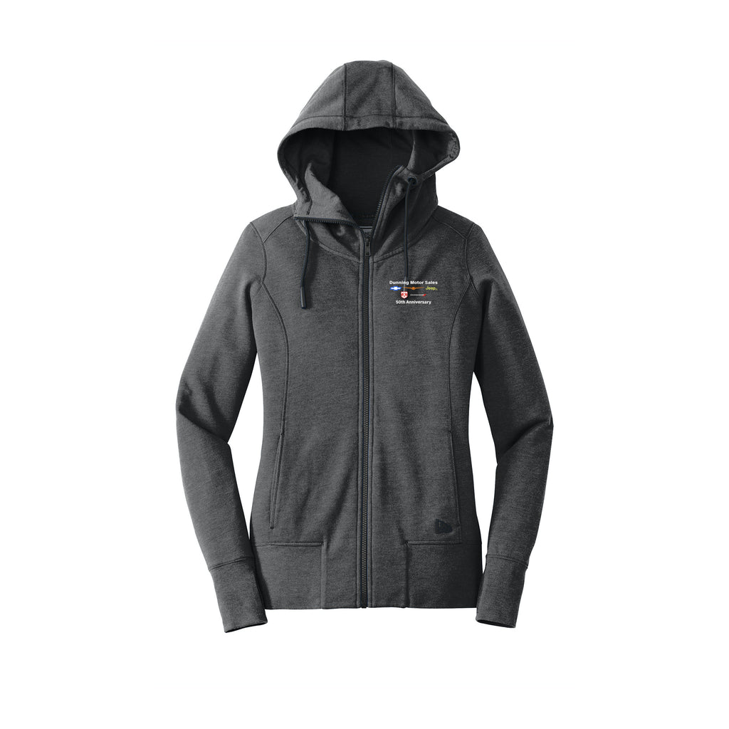 Dunning Motors - New Era® Women's Tri-Blend Fleece Full-Zip Hoodie