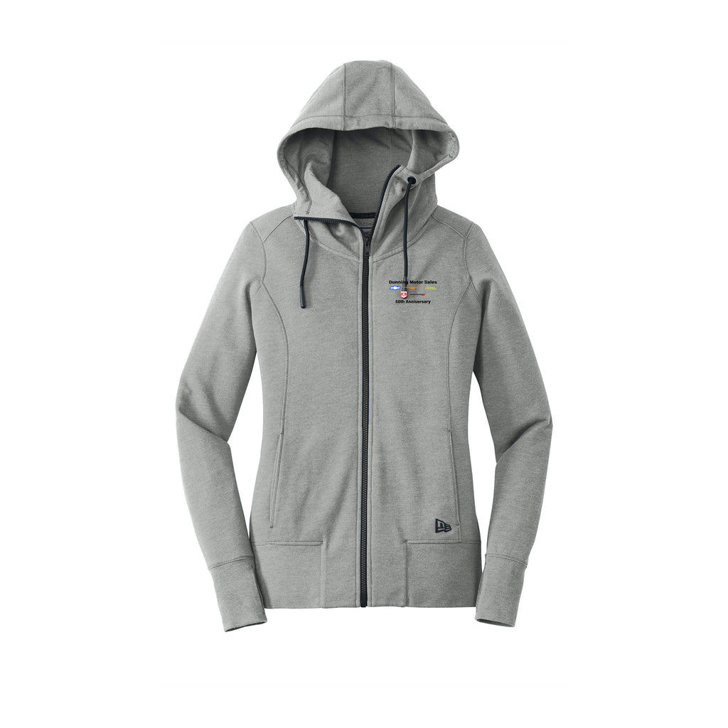 Dunning Motors - New Era® Women's Tri-Blend Fleece Full-Zip Hoodie