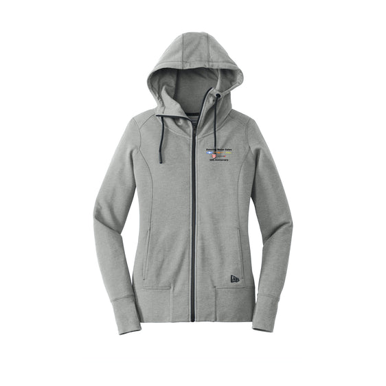 Dunning Motors - New Era® Women's Tri-Blend Fleece Full-Zip Hoodie