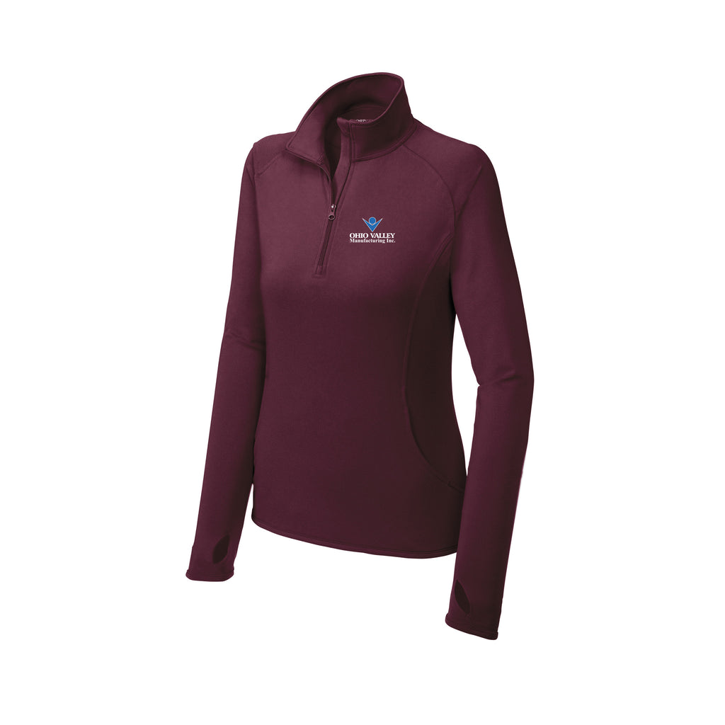 Ohio Valley Manufacturing - Sport-Tek® Ladies Sport-Wick® Stretch 1/4-Zip Pullover