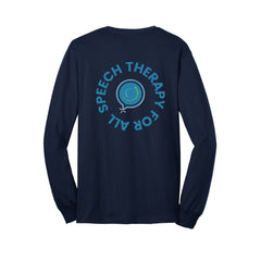 Speech Therapy For All - Port & Company® Long Sleeve Core Blend Tee With Back Design
