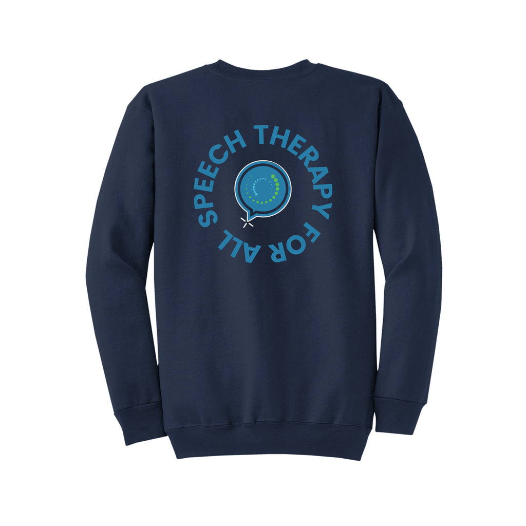 Speech Therapy For All - Port & Company® Core Fleece Crewneck Sweatshirt With Backs