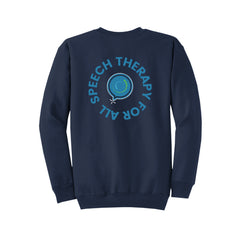 Speech Therapy For All - Port & Company® Core Fleece Crewneck Sweatshirt With Backs