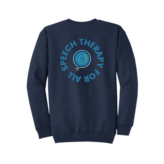 Speech Therapy For All - Port & Company® Core Fleece Crewneck Sweatshirt With Backs