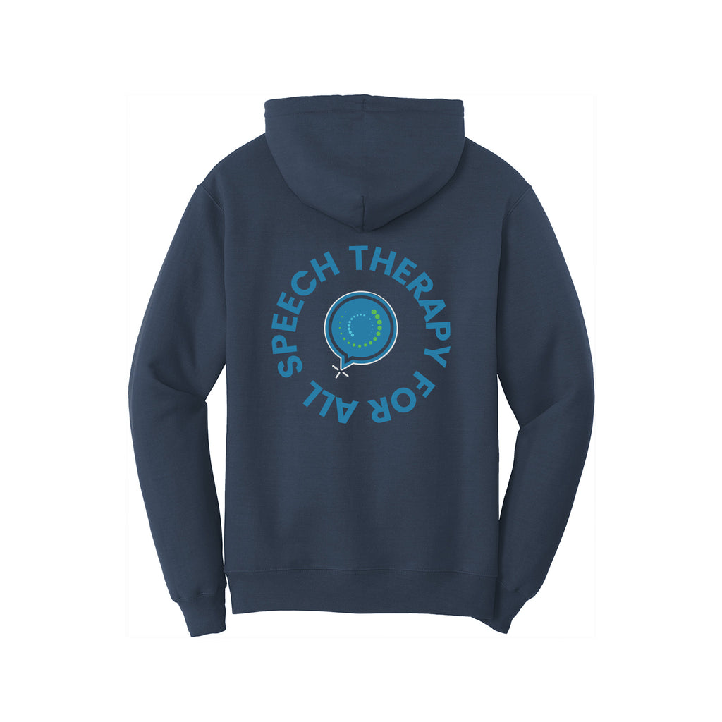 Speech Therapy For All - Port & Company® Core Fleece Pullover Hooded Sweatshirt With Backs