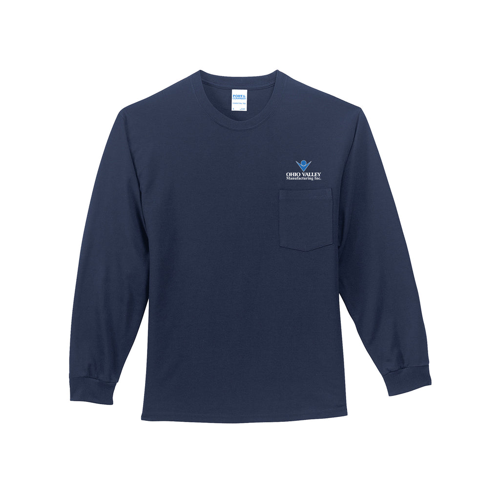 Ohio valley Manufacturing - Port & Company® Long Sleeve Essential Pocket Tee
