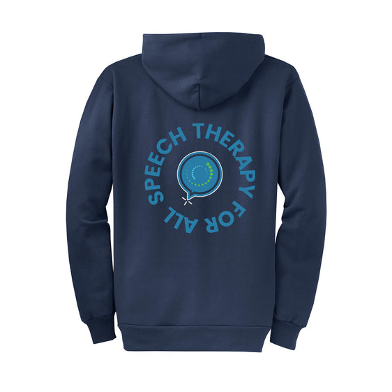 Speech Therapy For All - Port & Company® Core Fleece Full-Zip Hooded Sweatshirt With Backs