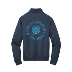 Speech Therapy For All - Port & Company ® Core Fleece 1/4-Zip Pullover Sweatshirt With Backs