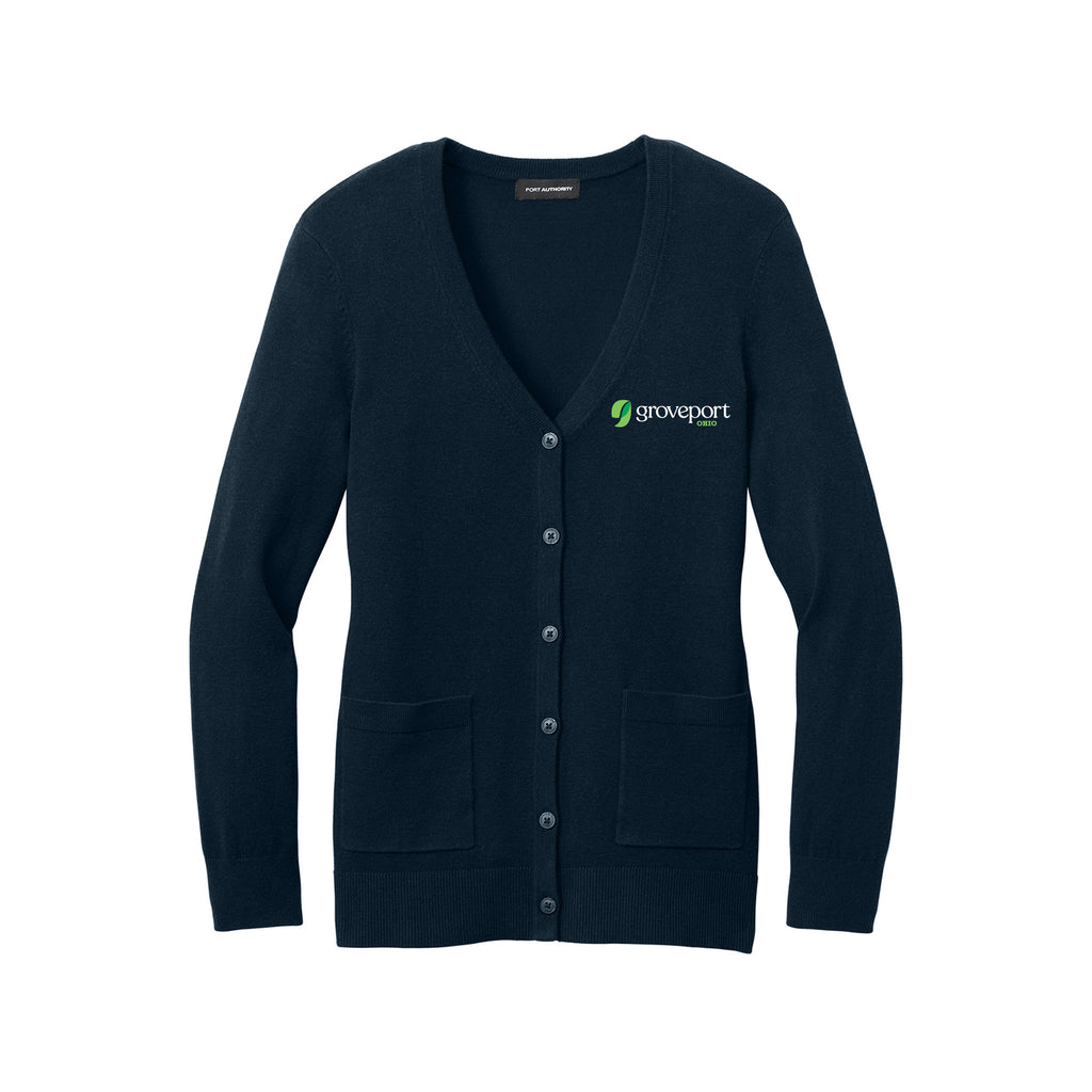 Groveport Municipal - Port Authority® Women’s Easy Care Button-Up Cardigan Sweater