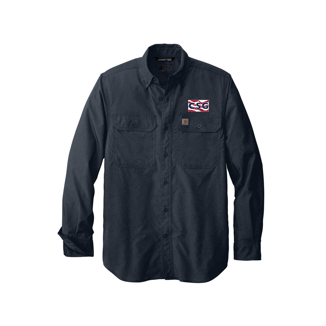 carhartt long sleeve dress shirts Carhartt Force Sun Defender Relaxed Fit Lightweight Long-Sleeve Shirt Men's, Steel / XXL