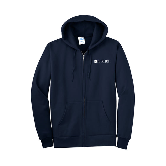 Rhythm Architecture - Port & Company® Tall Essential Fleece Full-Zip Hooded Sweatshirt